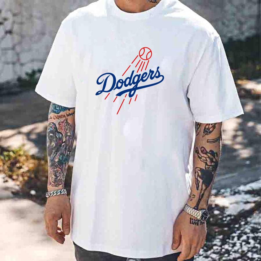 Dodgers Baseball Men s Cotton T shirt