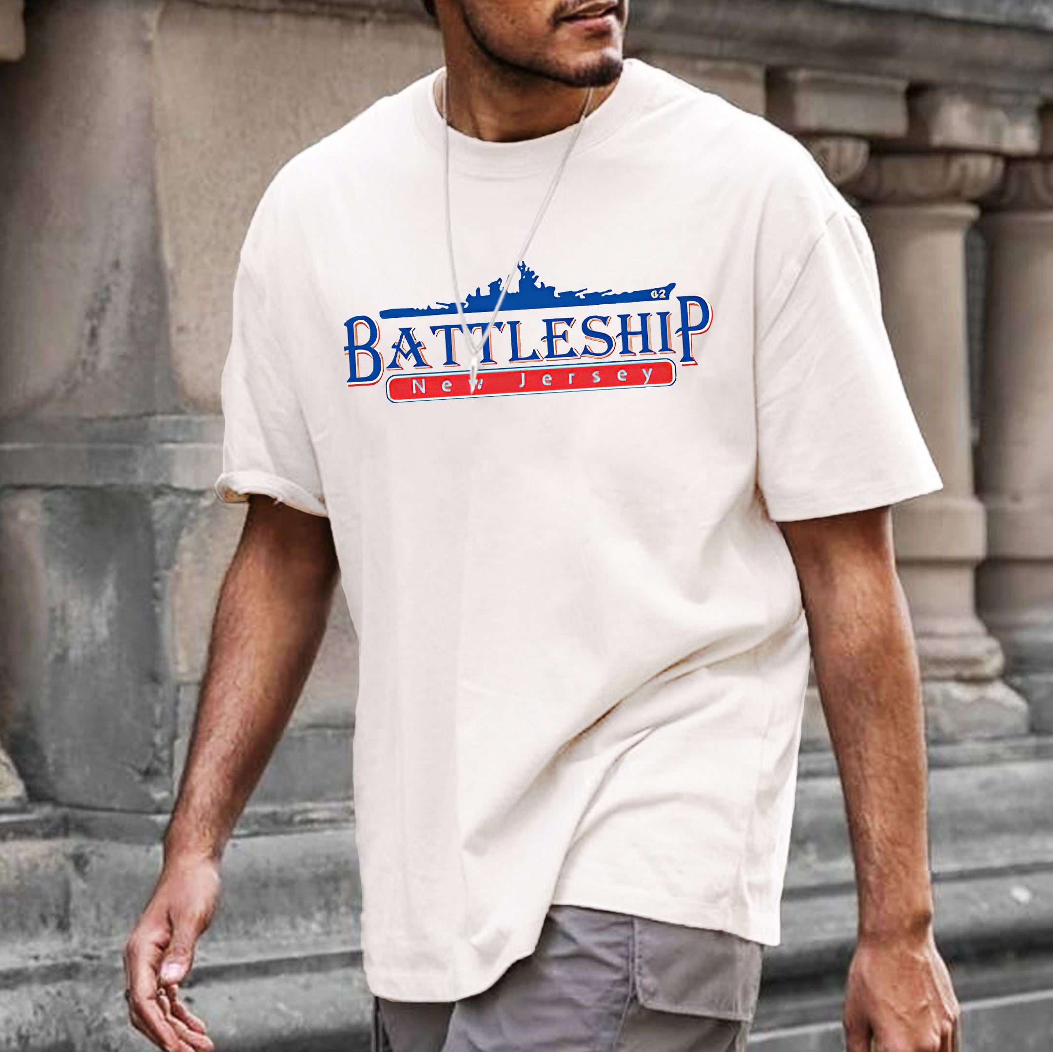 Battleship Baseball Shirt - Battleship New Jersey