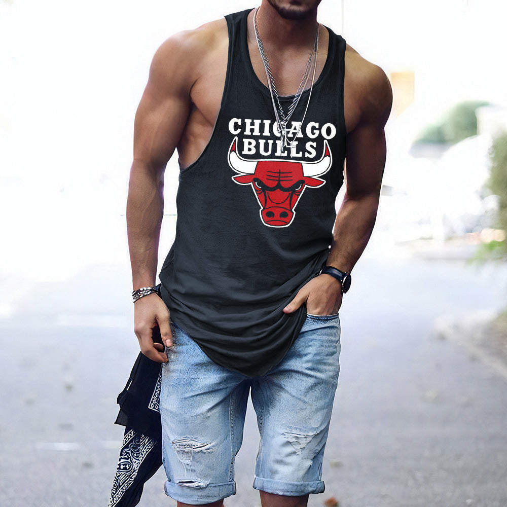 Chicago Bears Men's Tank Top Sleeveless T-shirts Football Shirt Fitness  Vest New