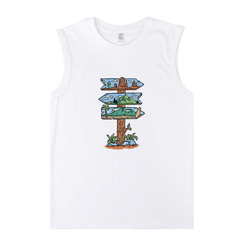 Men's Scenic Routes Cotton Tank Tops-C