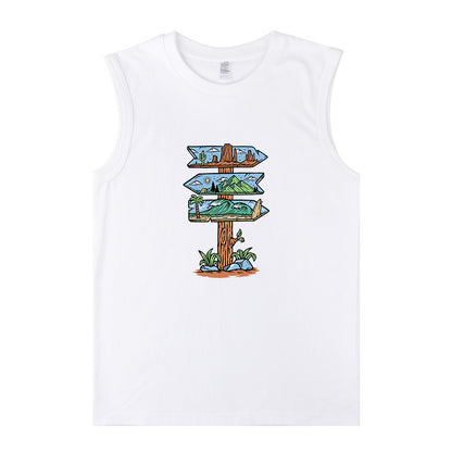 Men's Scenic Routes Cotton Tank Tops-C