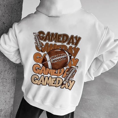 Football Game Day Print Men's Fleece Hoodie