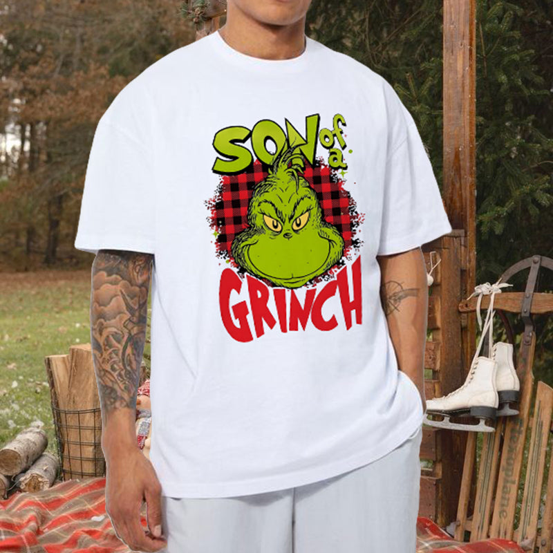 Men's Grinchmas Print Cotton T-shirt