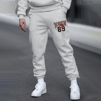 Boston 89 Men's Streetwear Elastic Waistband Fleece Sweatpants