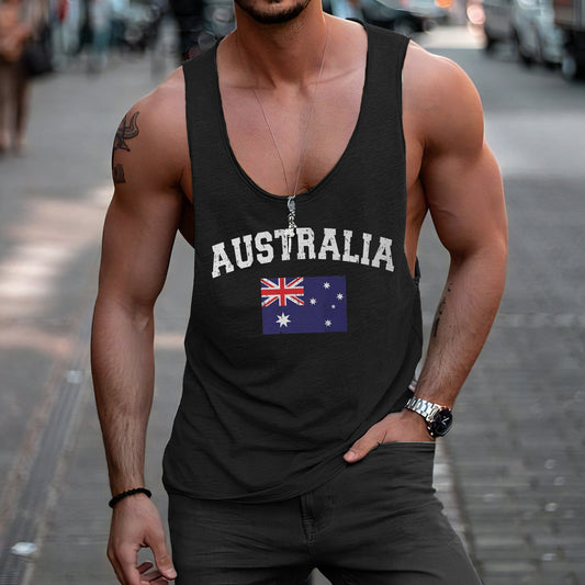 Clearance-Australia Men's Casual Tank Tops-S