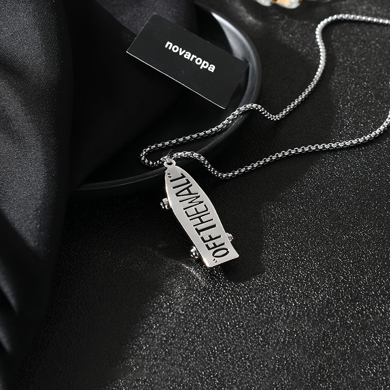 Skateboard Pendant Steel Chain