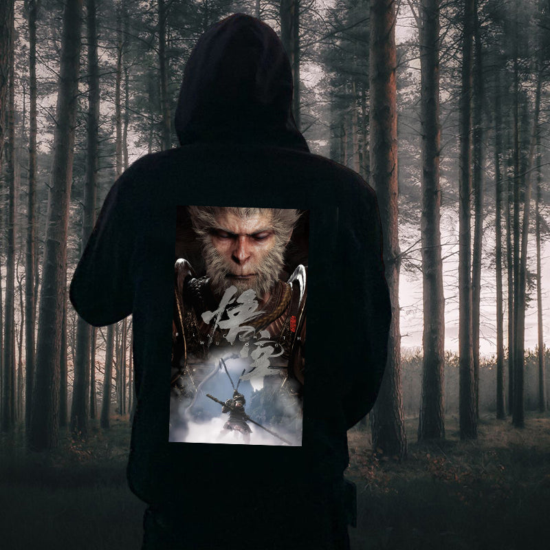 Men's Black Myth Wukong Games Print Fashion Hoodie