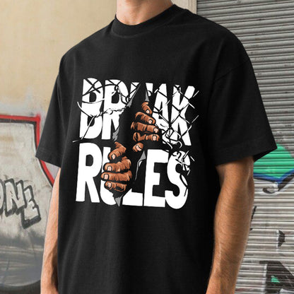 Break Rules Print Men's Short Sleeve T-shirt