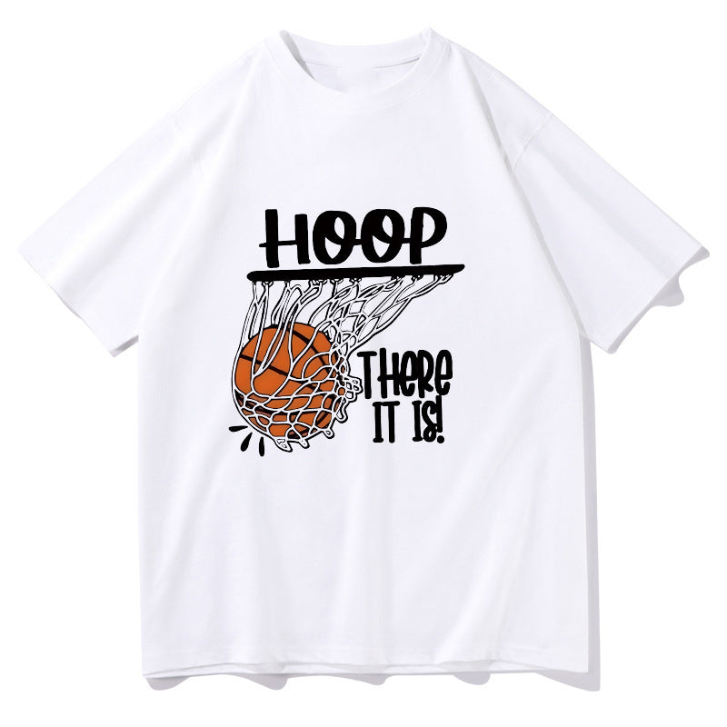 Hoop Dreams Basketball Print Men's Short Sleeve T-Shirt