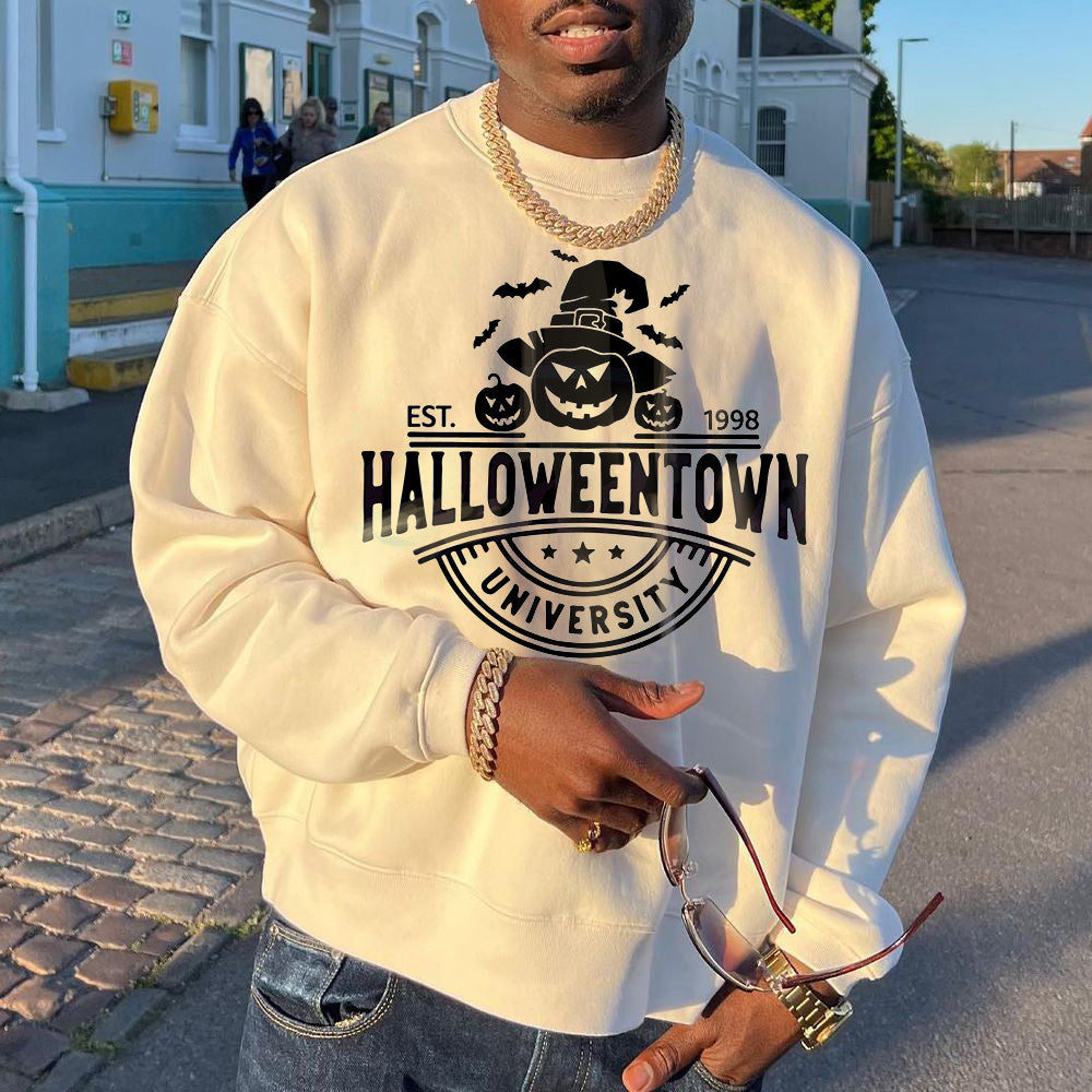 Halloween Graphic Print Casual Men's Crewneck Sweatshirt