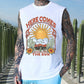 Men's Tropical Desert Cactus and Sun Print Tank Top