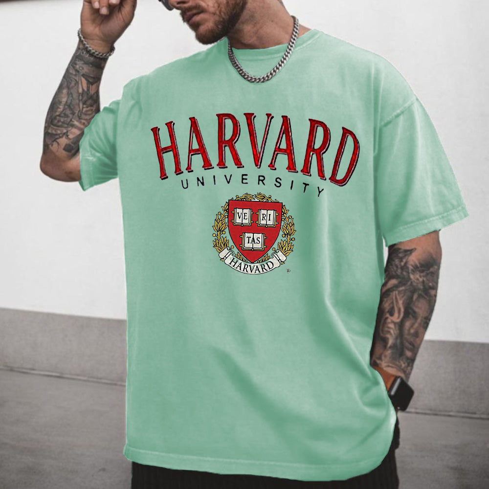 HARVARD Graphic Print Men's Casual T-Shirt