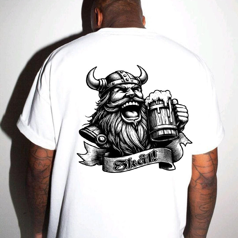 Viking Warrior with Beer Men's Short Sleeve Tee