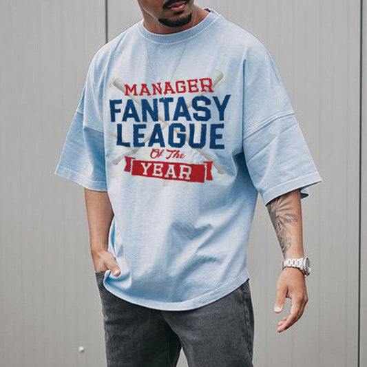 Manager Fantasy League Alphabet Graphic Print Men's T-Shirt