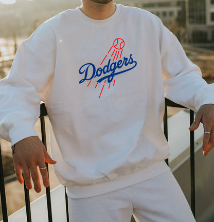 Dodgers Baseball Men's Neck Sweatshirt