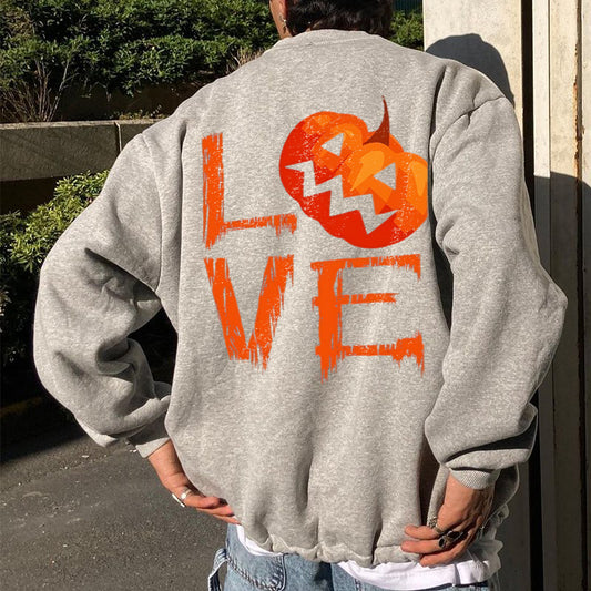 Halloween Pumpkin LOVE Men's Sweatshirt