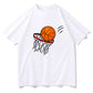 Hoop Dreams Scoring Basketball Print T-shirt