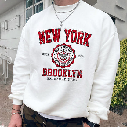 Men's New York  City Letter Print Fashion Sweatshirt