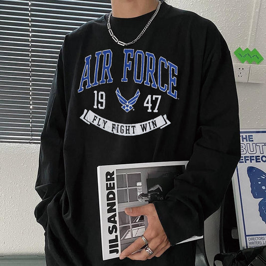 Air Force 1947 Men's Loose Long Sleeve T-Shirts-B