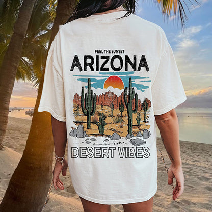 Arizona Desert Vibes Print Women's Short Sleeve Tee