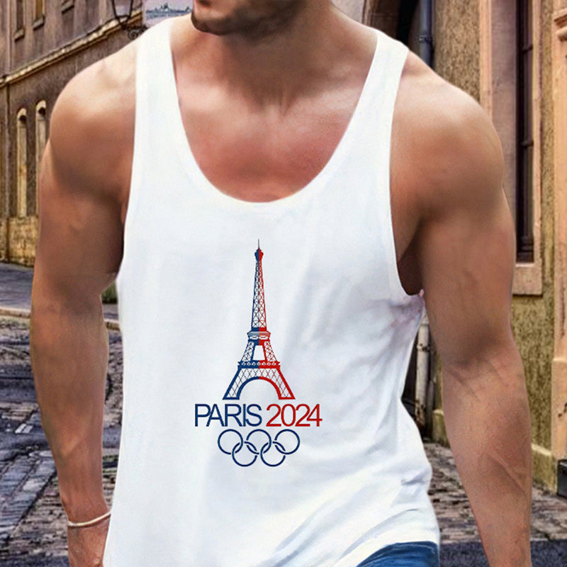 Celebrate Summer Sports Games Paris 2024 Men's Tank Top-A