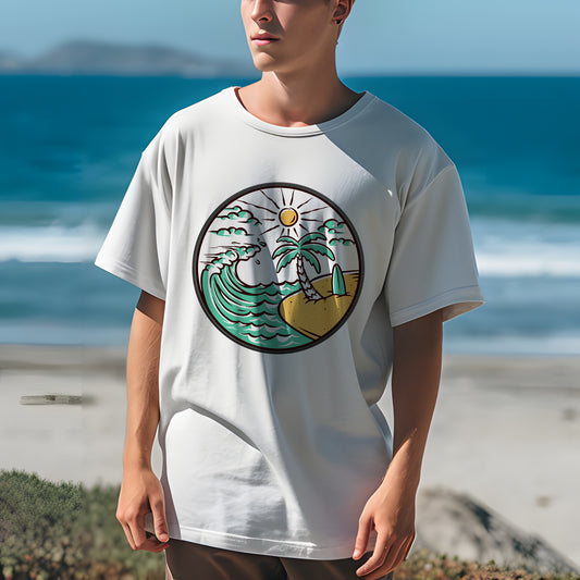 Summer Beach Men's Casual T-shirt 230g