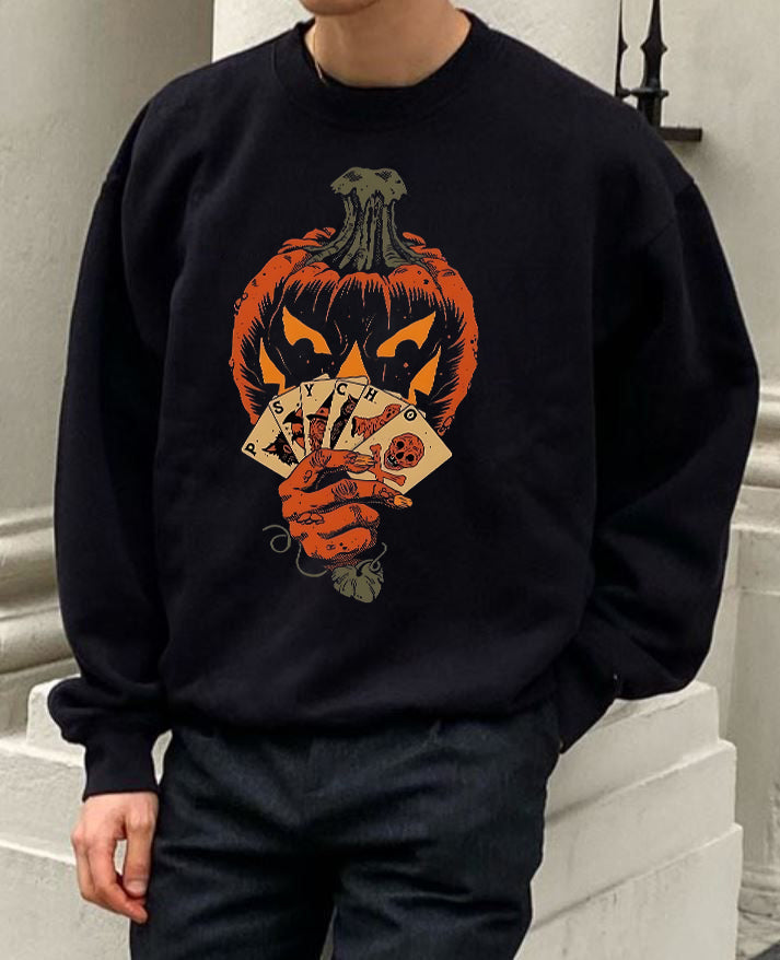 Halloween Pumpkin Print Men's Sweatshirt