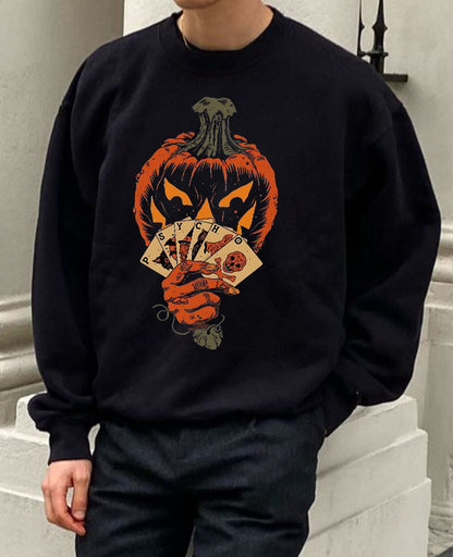 Halloween Pumpkin Print Men's Sweatshirt