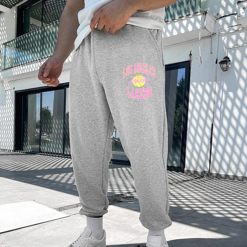 Clearance-Lakers Men's Streetwear Sweatpants-2XL