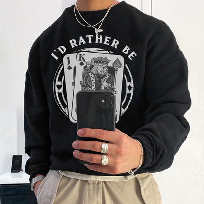 Graphic Print Men's Crewneck Sweatshirt