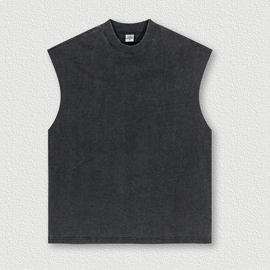 Men's Heavyweight Distressed Washed Sleeveless Tank