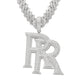 Roddy Ricch-inspired Necklace Double R Logo Pendant