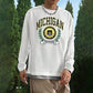 Michigan Print Men's Casual Long Sleeve T-Shirts-B