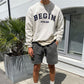 Begin Again Letter Print Men's Fashion Sweatshirt 280g