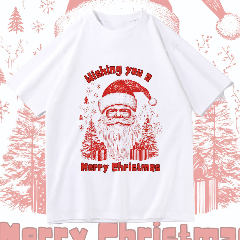 Men's Santa Claus Print Short Sleeve Tee