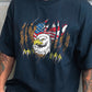 Eagle Graphic Print Casual Loose Men's T-Shirt