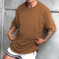 Solid Color Loose Casual Short Sleeve Men's T-Shirt