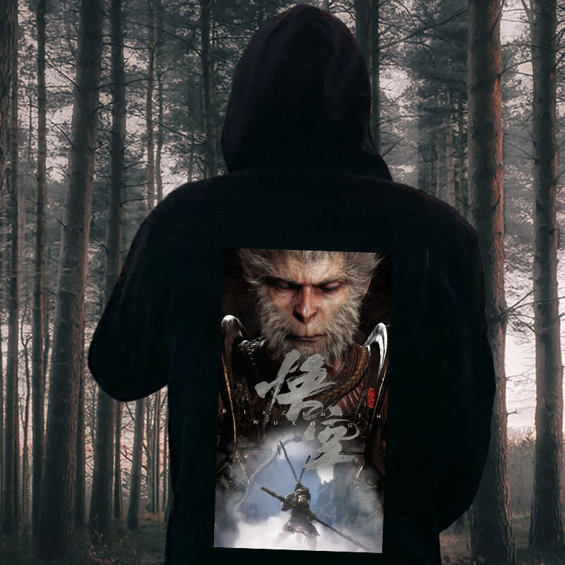 Men's Black Myth Wukong Games Print Fashion Hoodie