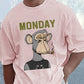 Monday Alphabet Graphic Print Men's T-Shirt