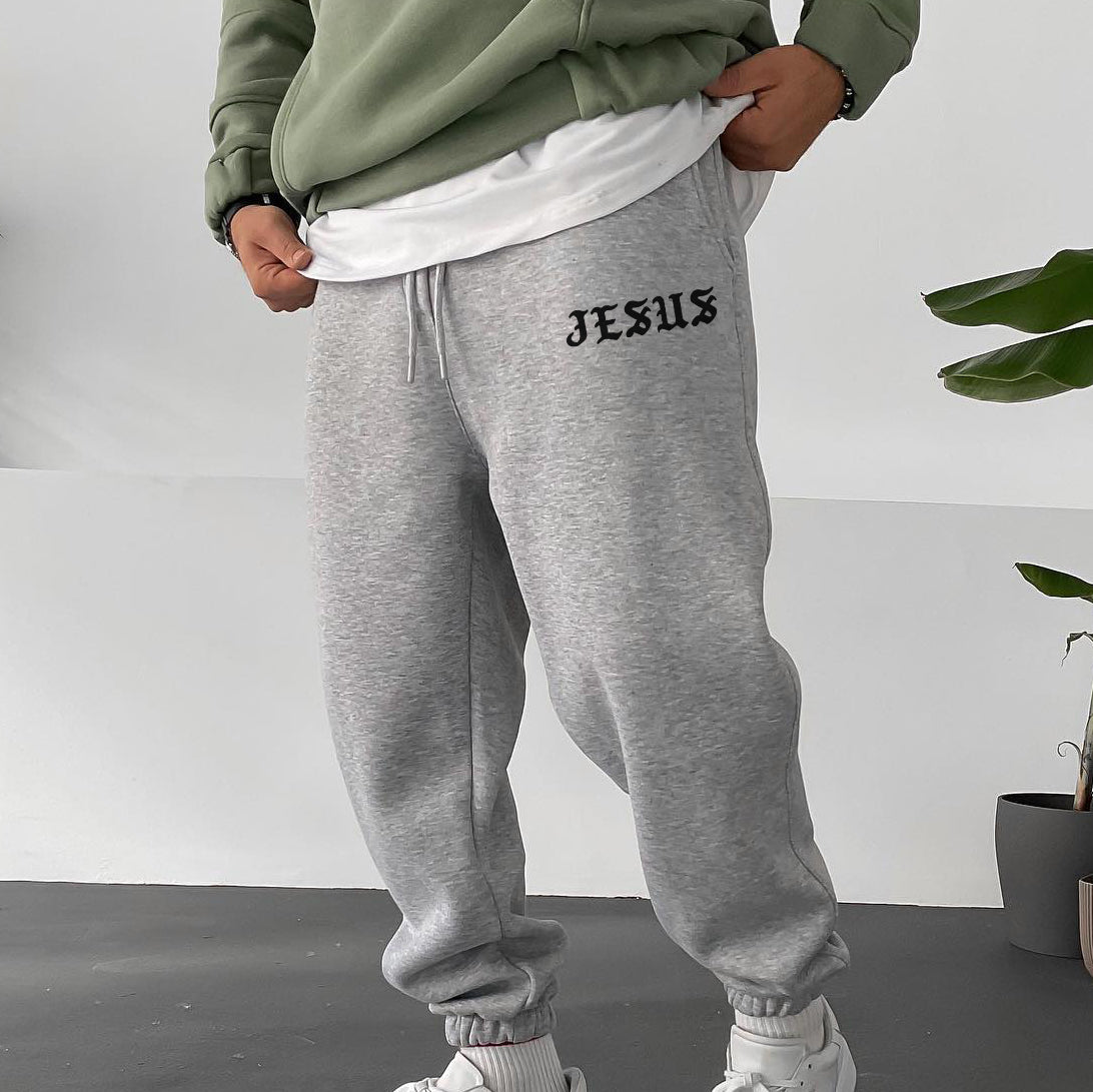 Jesus Men's Casual Streetwear Sweatpants