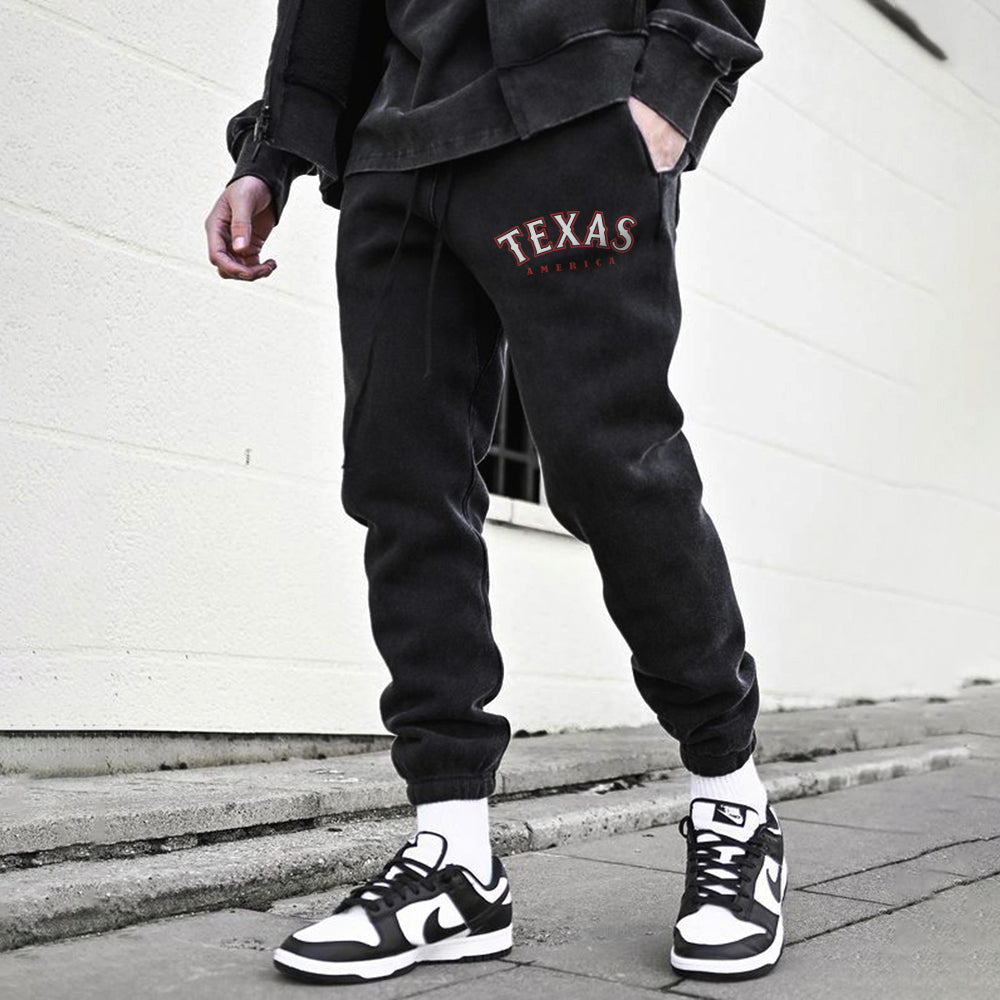 Texas Men's Casual Streetwear Sweatpants