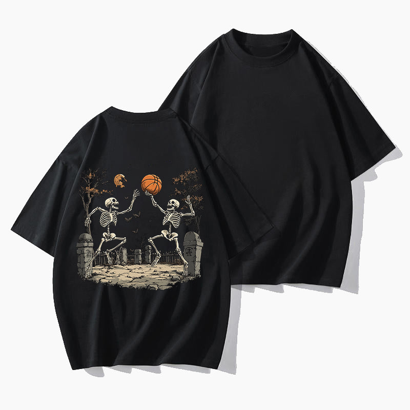 Spooky Season Basketball Lovers Men's Cotton Tee