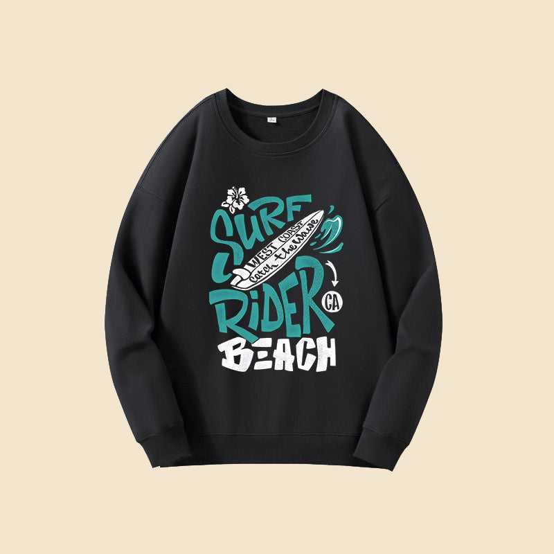 Surf Rider Letter Print Men's Sweatshirt