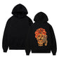 Halloween Skull Print Men's Fleeced Hoodie