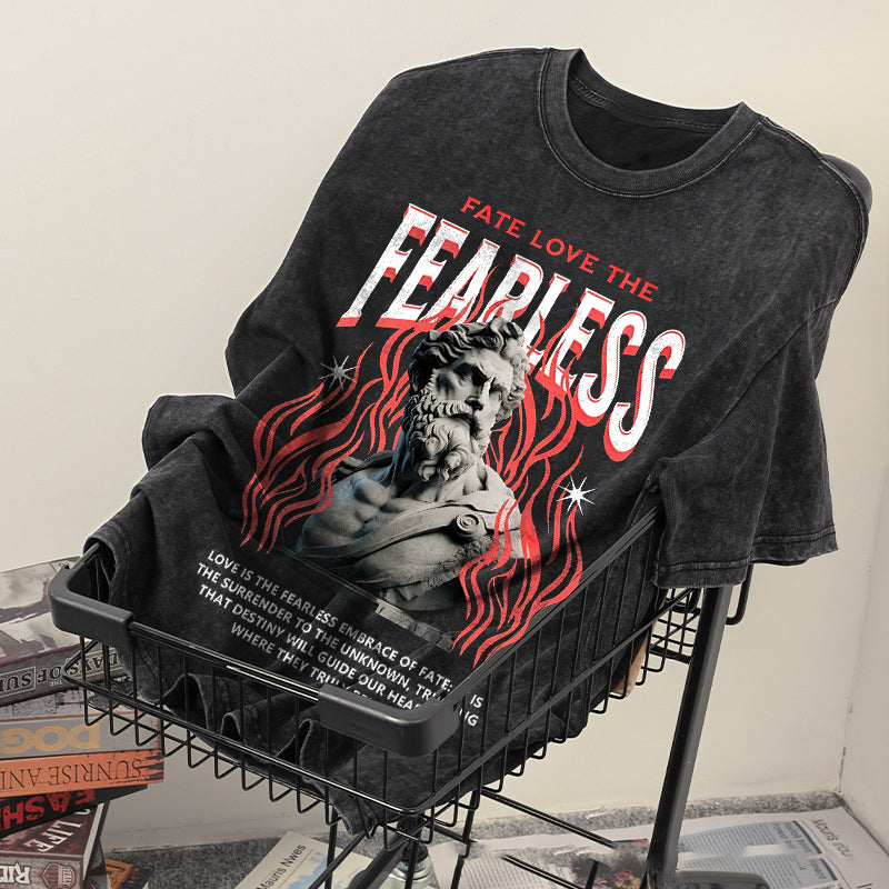 Fate Love the Fearless Men's Washed Black Tee