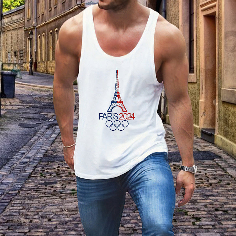 Celebrate Summer Sports Games Paris 2024 Men's Tank Top-A