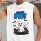 Spooky Halloween Ghost Men's Cotton Tank