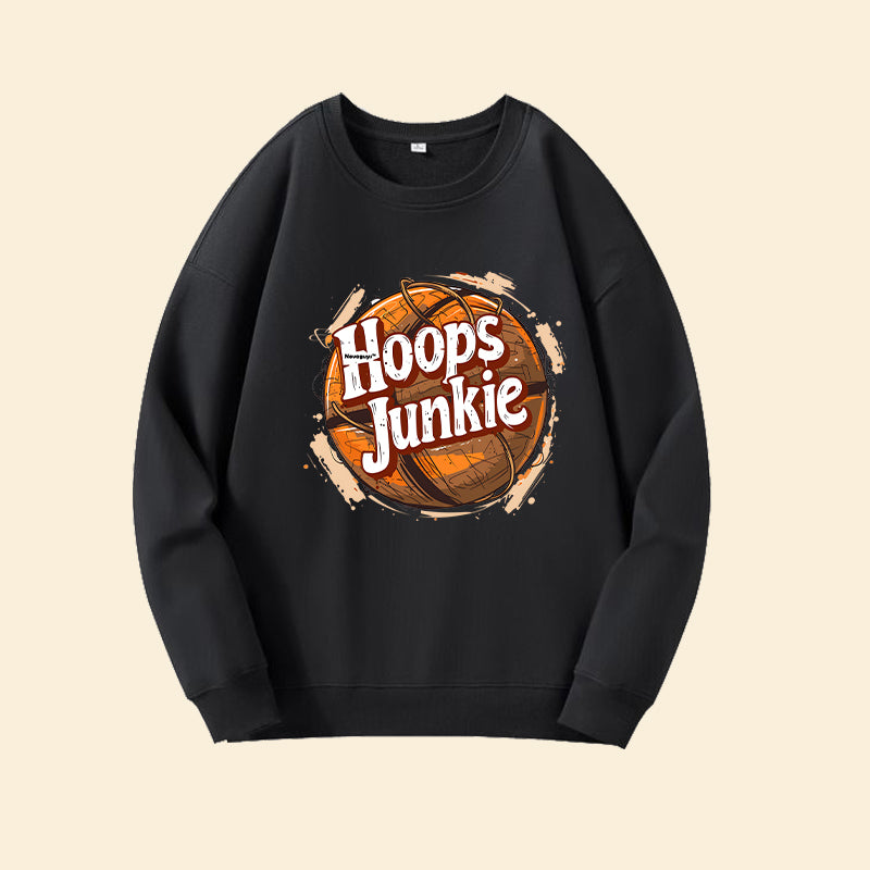 Hoops Junkie Basketball Print Men's Sweatshirt