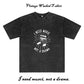 Musical Note Print Men's Washed Black Cotton Tee