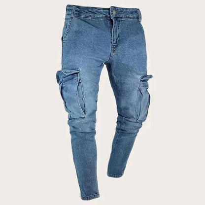 Ripped denim chinos